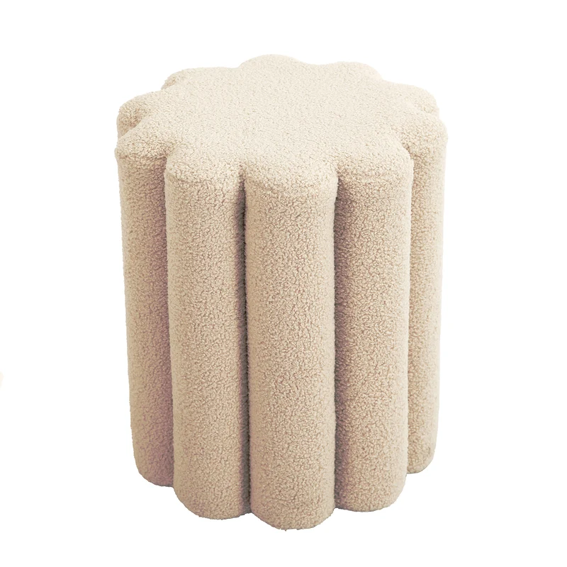 B-Ware DAHLIA Hocker Teddy Beige