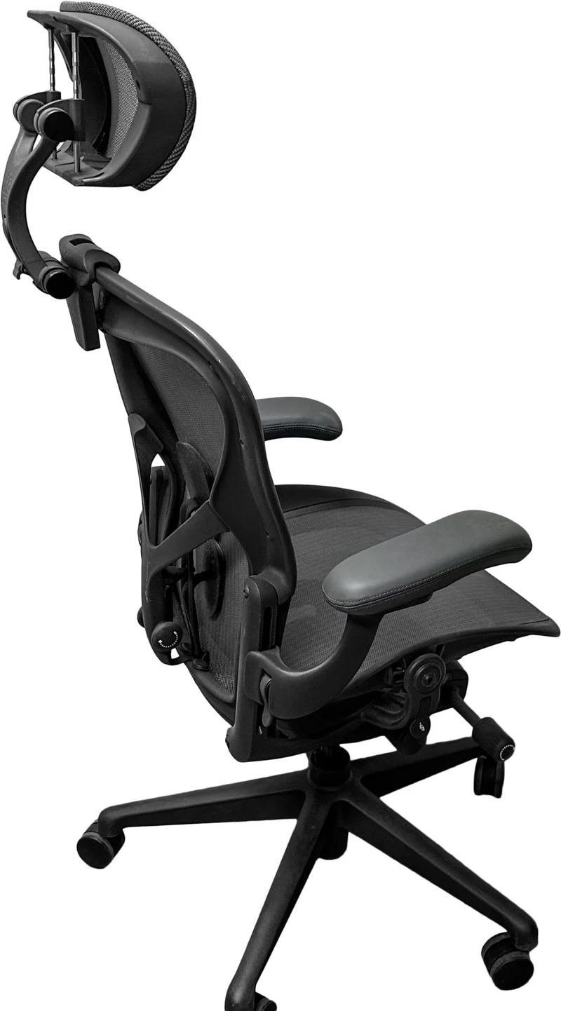 Herman Miller Aeron V2 (Remastered) Chair and OLS Headrest Saving Bundle (Size B)