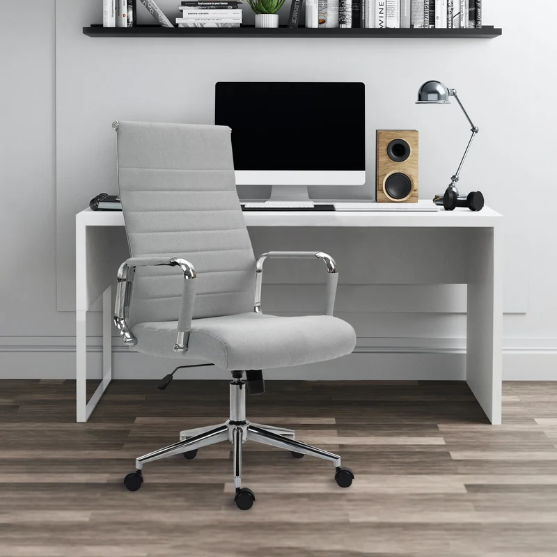 B-Ware OFFICE Comfort Schreibtischstuhl Stoff Hellgrau
