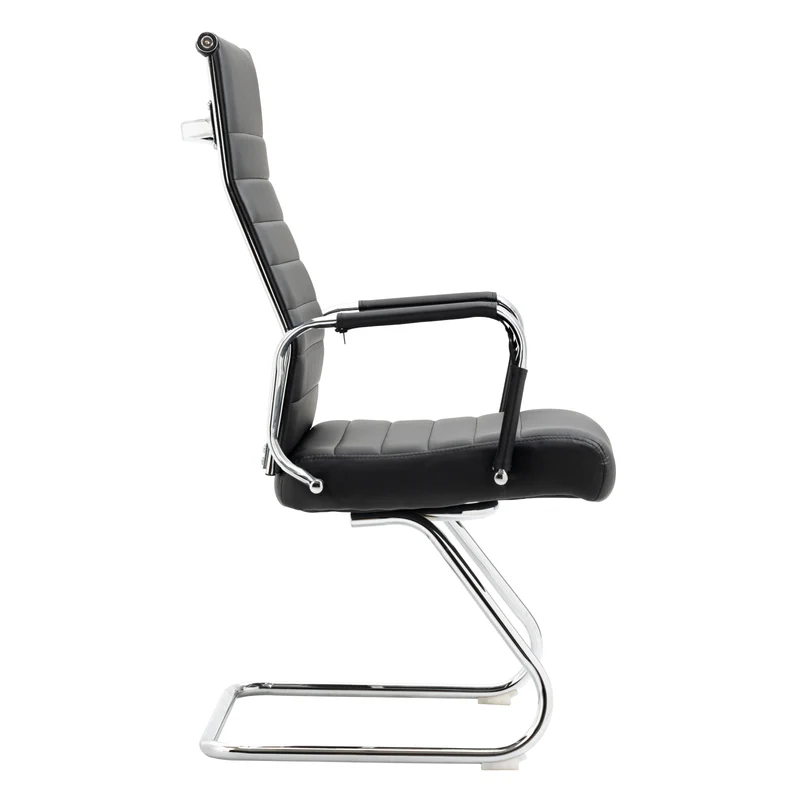 B-Ware 2er Set OFFICE COMFORT Besucherstuhl Kunstleder Schwarz