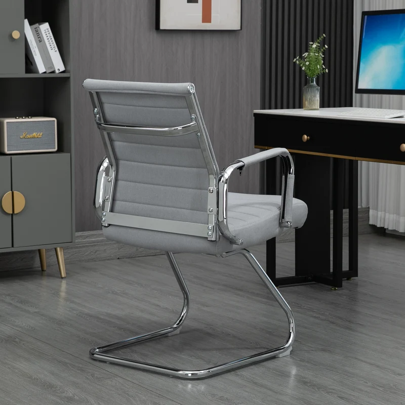 B-Ware 2er Set OFFICE COMFORT Besucherstuhl LB Stoff Hellgrau