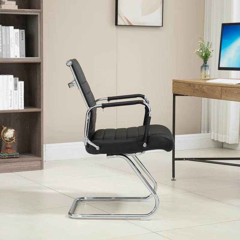 B-Ware 2er Set OFFICE COMFORT Besucherstuhl LB PU Schwarz