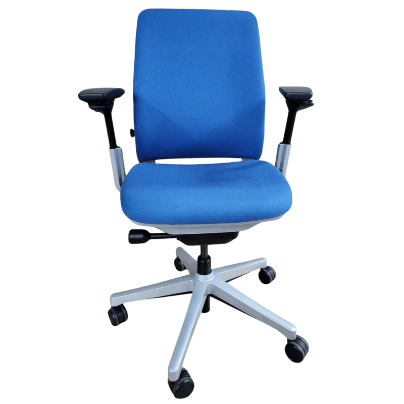 Steelcase Amia Fully Adjustable Ergonomic Task Chair - Blue (Renewed)