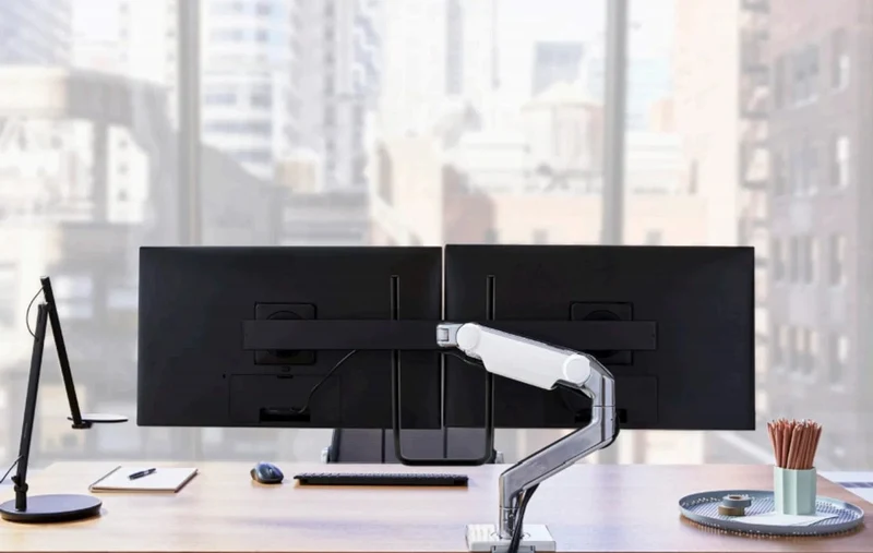 Humanscale M8.1 Dual Monitor Arm with Crossbar (Used Open Box)