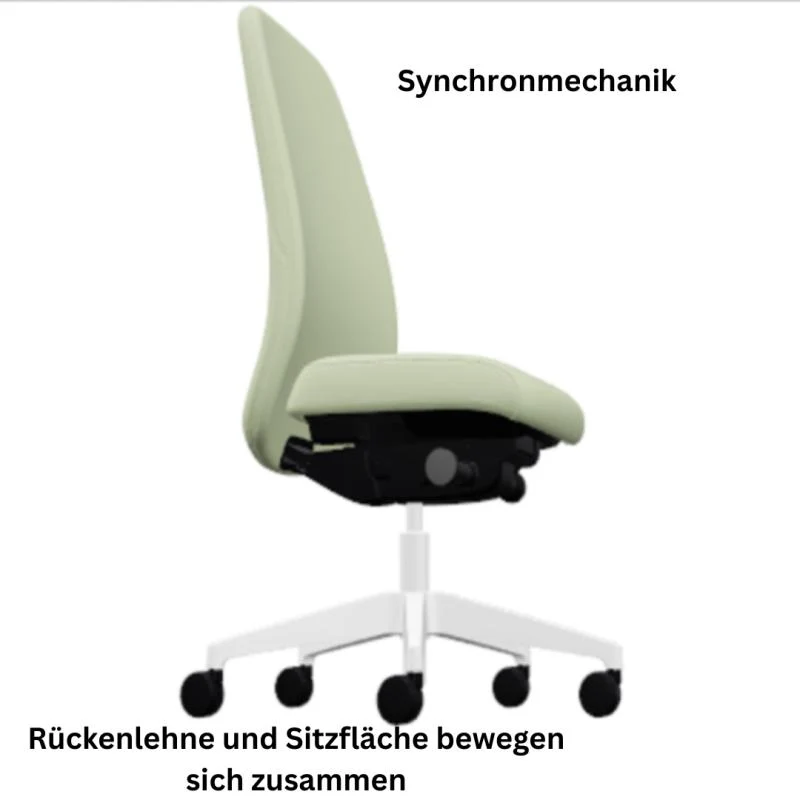 Drehstuhl mittelhoch mit Polster HEJis3