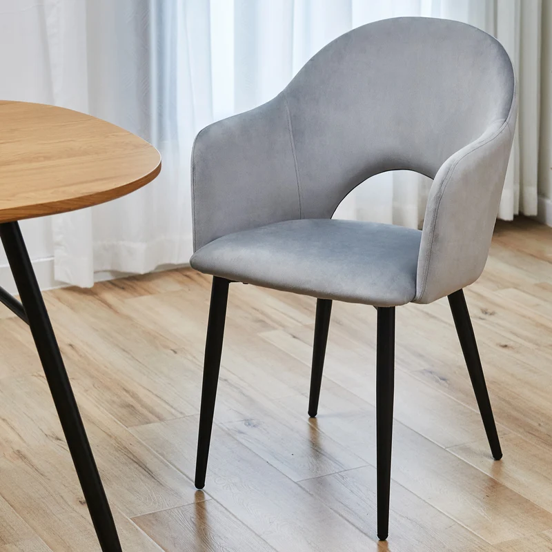 B-Ware HAILEY 2er Set Esszimmerstühle Grau