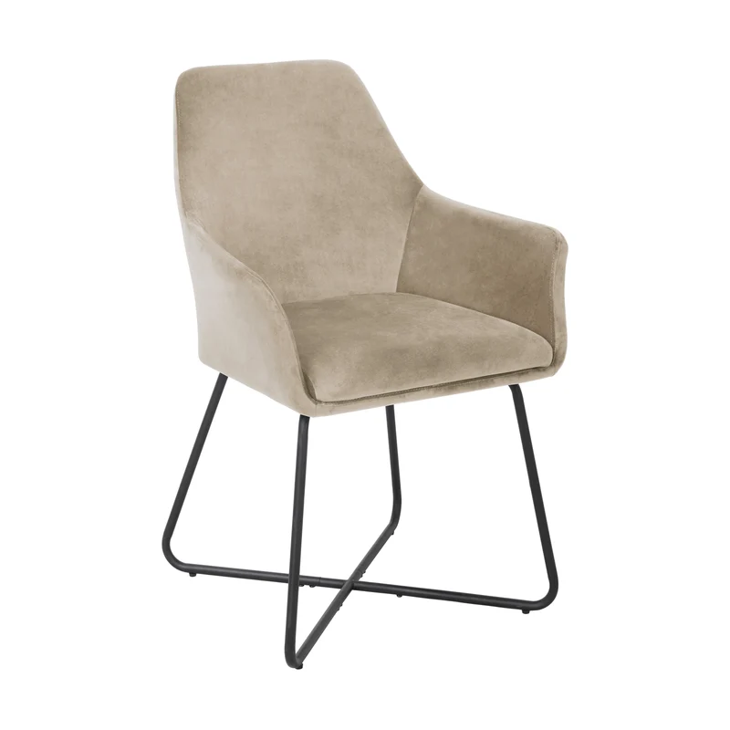 B-Ware JOSIE Dining 2er Set Stoff Hellbraun