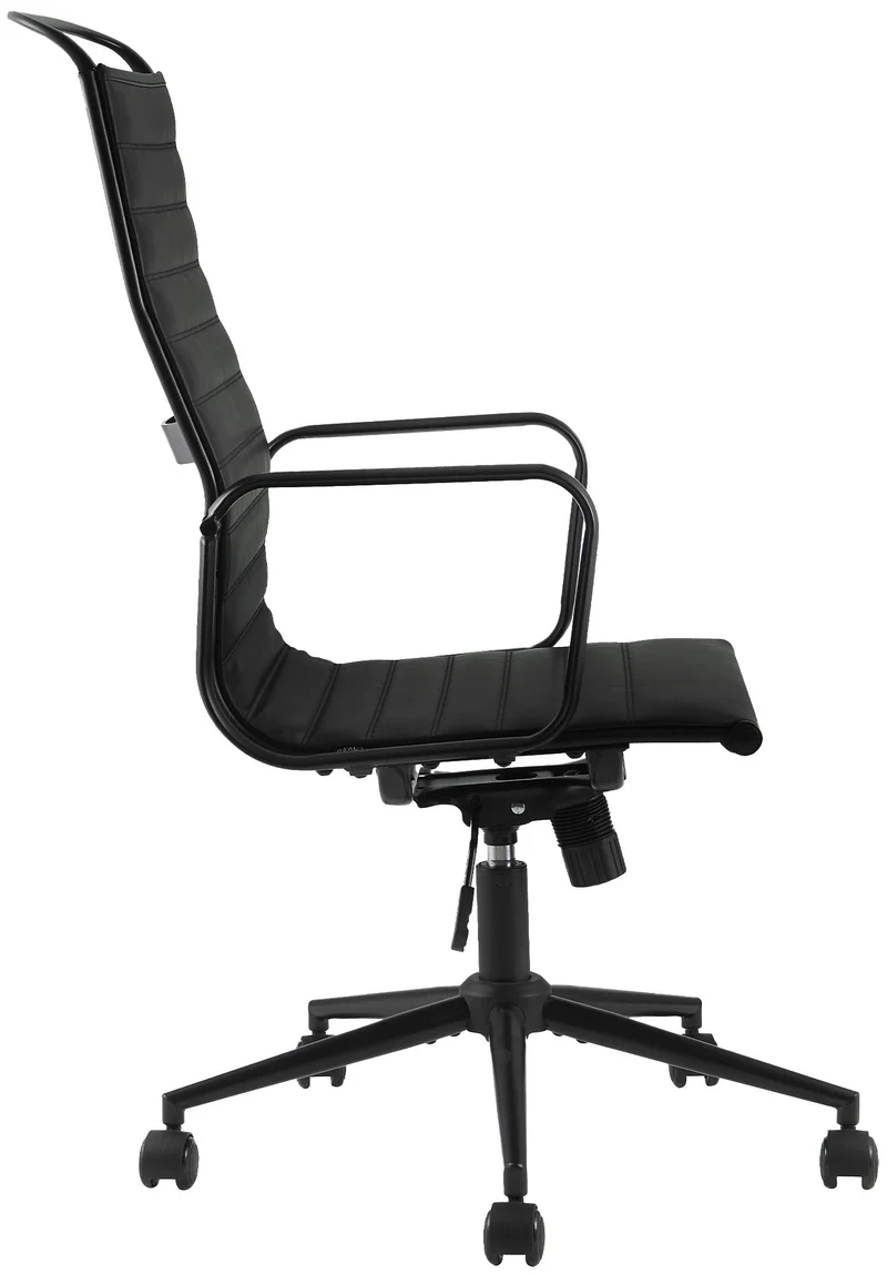 Bürostuhl NELSON, Leder schwarz