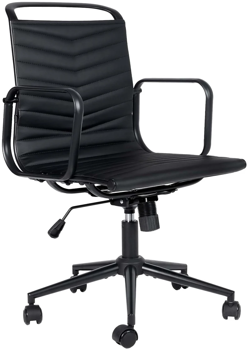 Bürostuhl BAKERS, Leder schwarz