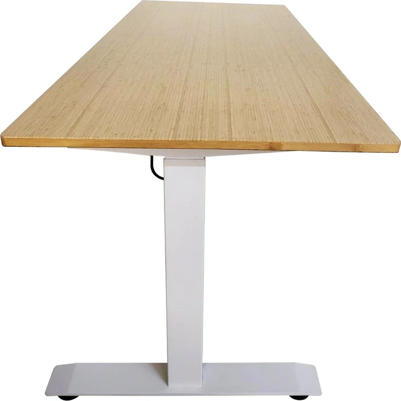 Herman Miller Bamboo Top Electric Standing Desk with OfficeLogix White Motorized Base (3 Presets)