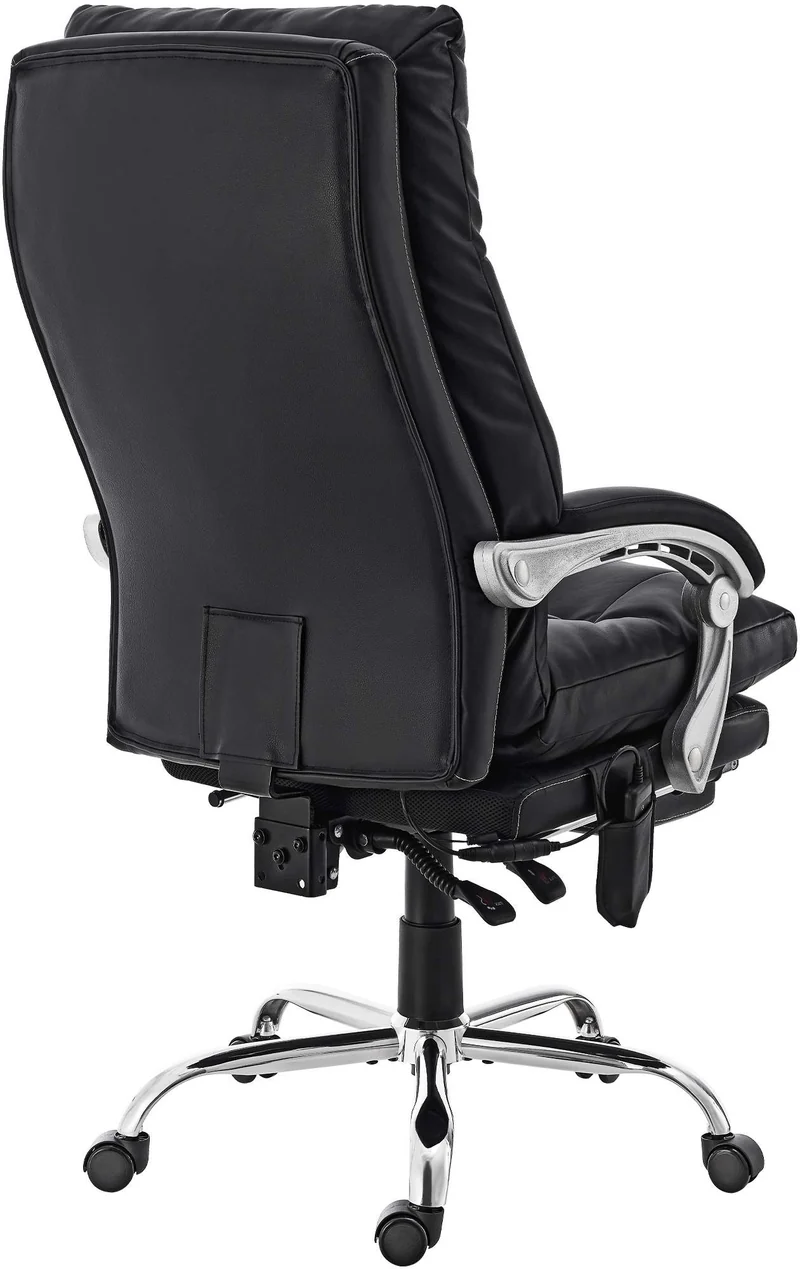 Massagesessel als Leder-Chefsessel SIMBA mit Liegefunktion. Bis 150 kg.