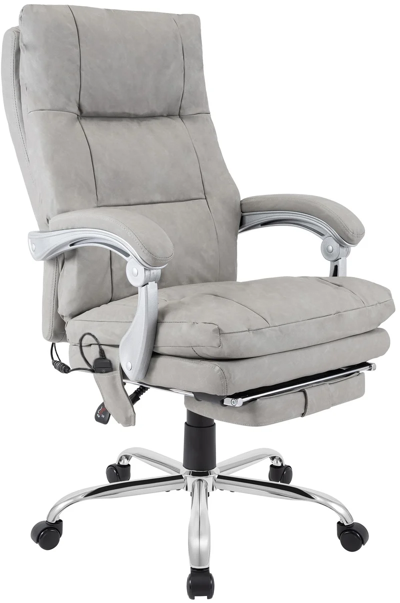 Massagesessel als Leder-Chefsessel SIMBA mit Liegefunktion. Bis 150 kg.