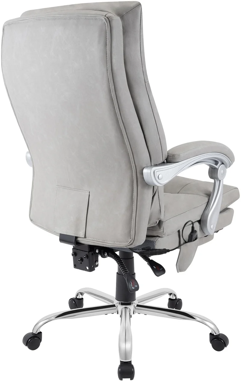 Massagesessel als Leder-Chefsessel SIMBA mit Liegefunktion. Bis 150 kg.