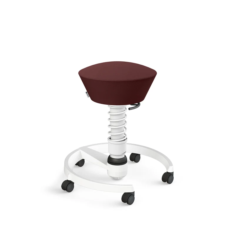 Aeris Swopper mit Rollen (Weiss) – Ergonomischer Sitzhocker für aktives Sitzen