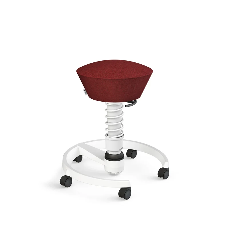 Aeris Swopper mit Rollen (Weiss) – Ergonomischer Sitzhocker für aktives Sitzen