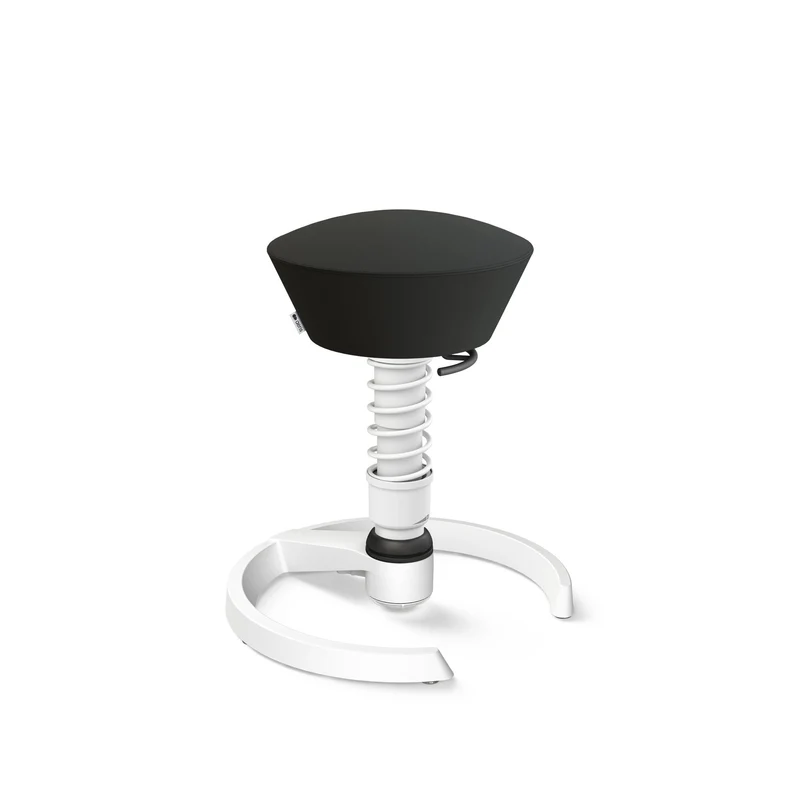 Aeris Swopper mit Gleiter (Weiß) – Ergonomischer Sitzhocker für aktives Sitzen