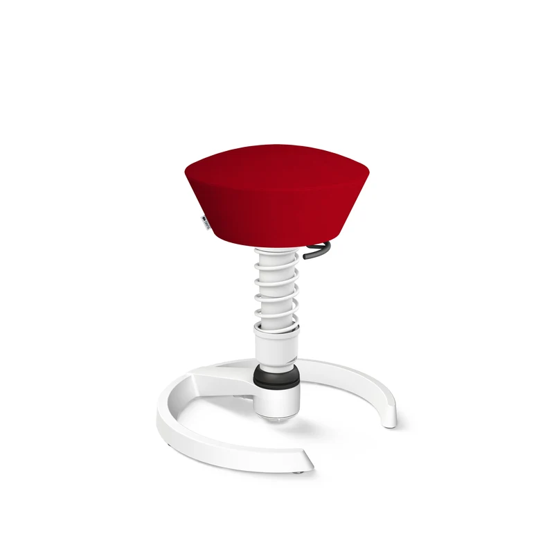 Aeris Swopper mit Gleiter (Weiß) – Ergonomischer Sitzhocker für aktives Sitzen