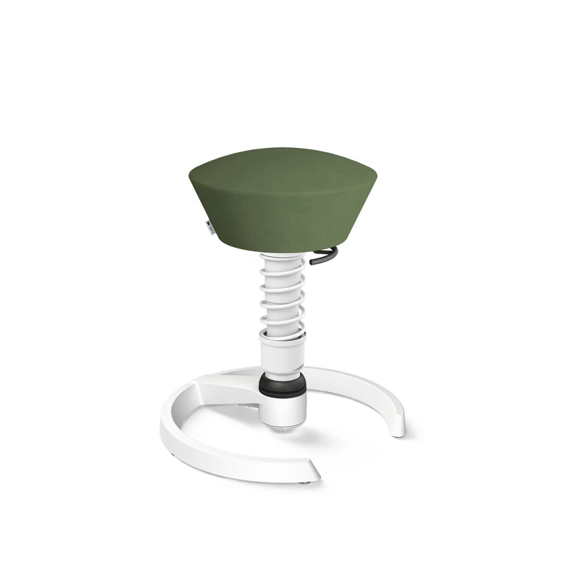 Aeris Swopper mit Gleiter (Weiß) – Ergonomischer Sitzhocker für aktives Sitzen