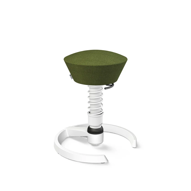 Aeris Swopper mit Gleiter (Weiß) – Ergonomischer Sitzhocker für aktives Sitzen