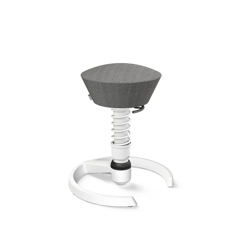 Aeris Swopper mit Gleiter (Weiß) – Ergonomischer Sitzhocker für aktives Sitzen