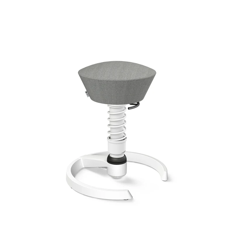 Aeris Swopper mit Gleiter (Weiß) – Ergonomischer Sitzhocker für aktives Sitzen
