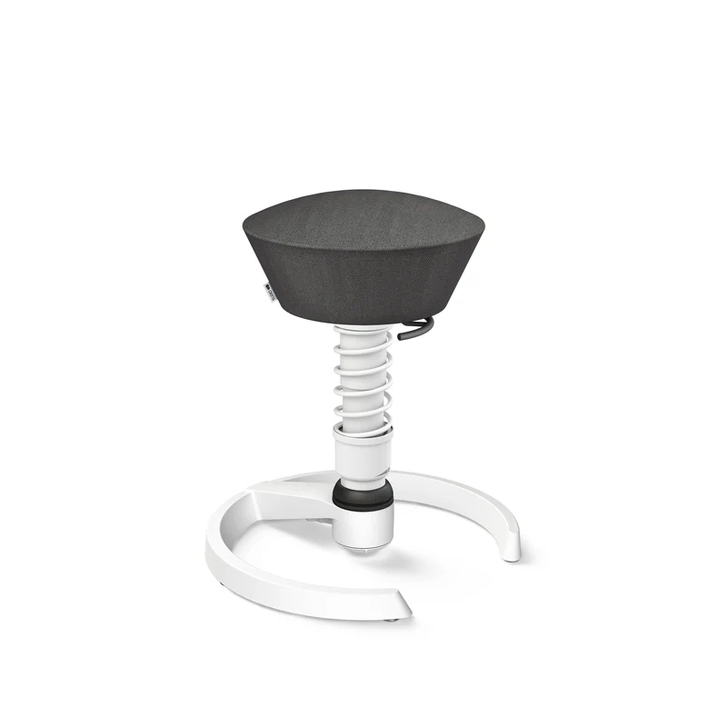 Aeris Swopper mit Gleiter (Weiß) – Ergonomischer Sitzhocker für aktives Sitzen