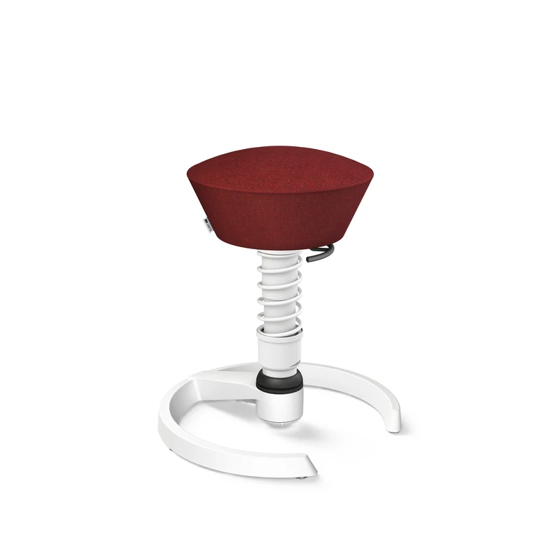 Aeris Swopper mit Gleiter (Weiß) – Ergonomischer Sitzhocker für aktives Sitzen
