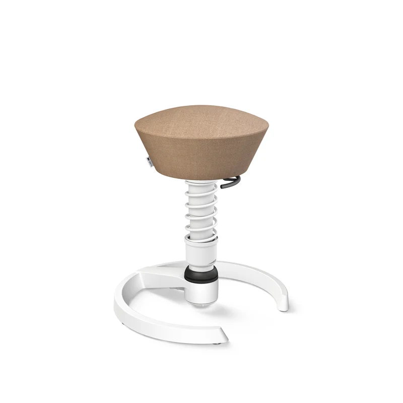 Aeris Swopper mit Gleiter (Weiß) – Ergonomischer Sitzhocker für aktives Sitzen