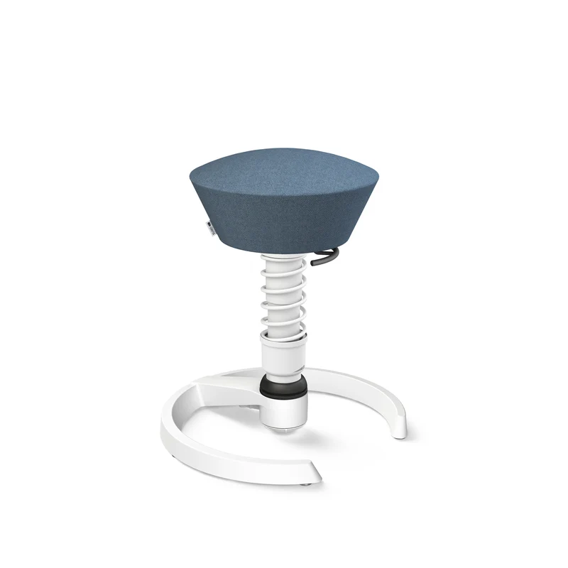 Aeris Swopper mit Gleiter (Weiß) – Ergonomischer Sitzhocker für aktives Sitzen