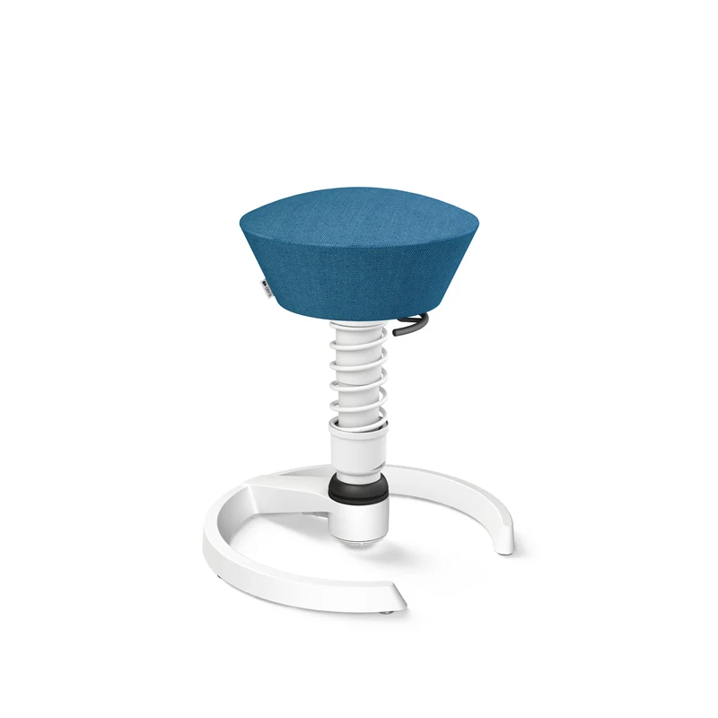 Aeris Swopper mit Gleiter (Weiß) – Ergonomischer Sitzhocker für aktives Sitzen