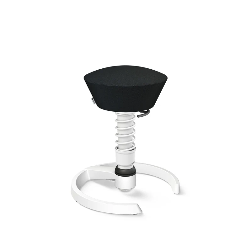Aeris Swopper mit Gleiter (Weiß) – Ergonomischer Sitzhocker für aktives Sitzen