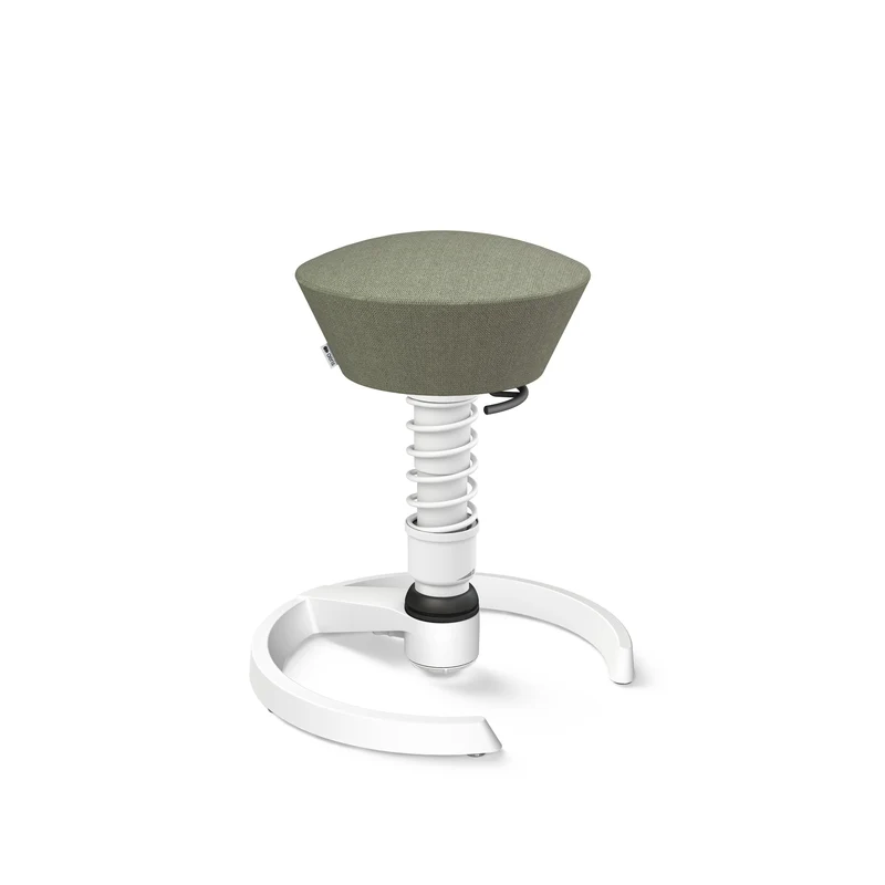 Aeris Swopper mit Gleiter (Weiß) – Ergonomischer Sitzhocker für aktives Sitzen