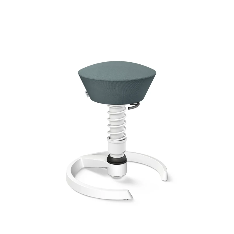 Aeris Swopper mit Gleiter (Weiß) – Ergonomischer Sitzhocker für aktives Sitzen