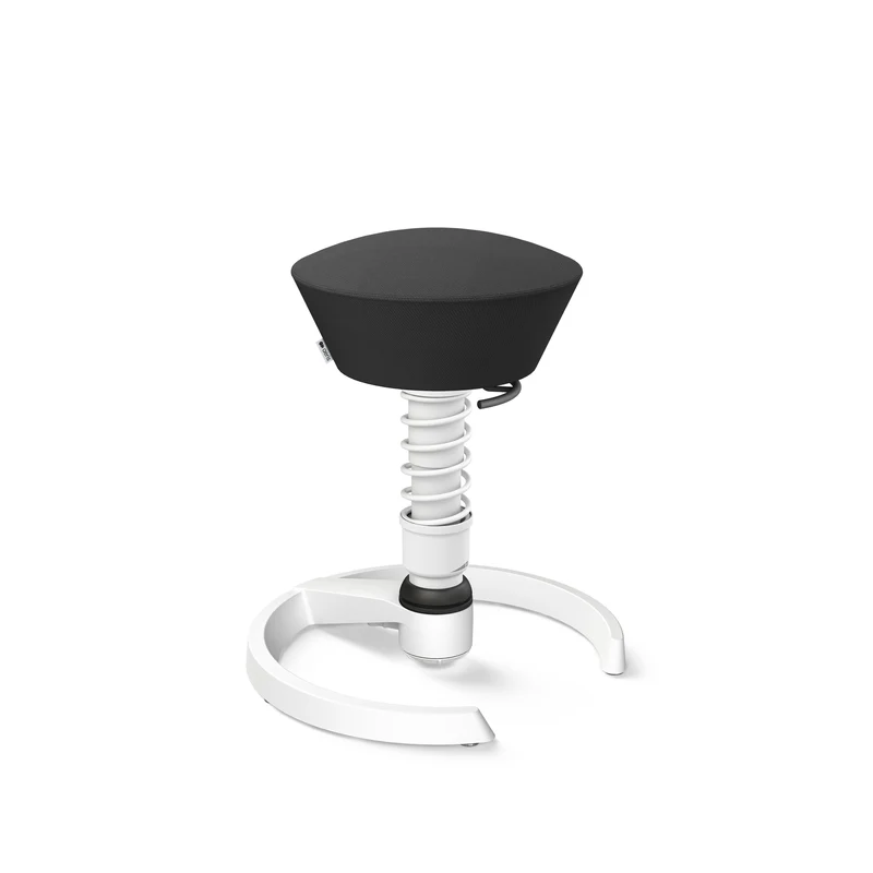 Aeris Swopper mit Gleiter (Weiß) – Ergonomischer Sitzhocker für aktives Sitzen