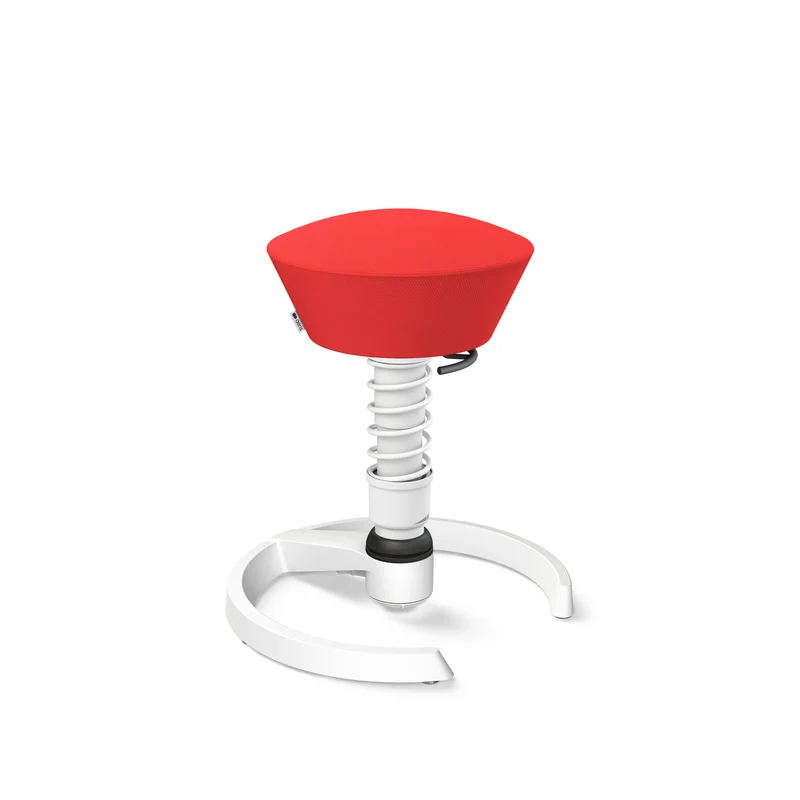Aeris Swopper mit Gleiter (Weiß) – Ergonomischer Sitzhocker für aktives Sitzen
