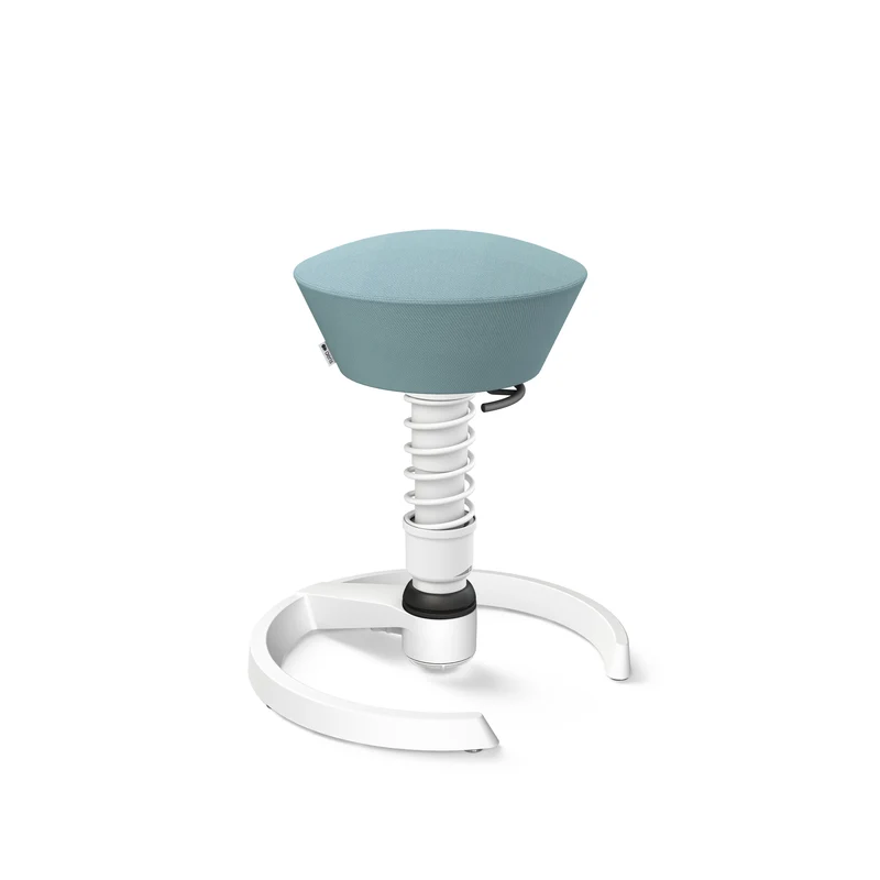 Aeris Swopper mit Gleiter (Weiß) – Ergonomischer Sitzhocker für aktives Sitzen