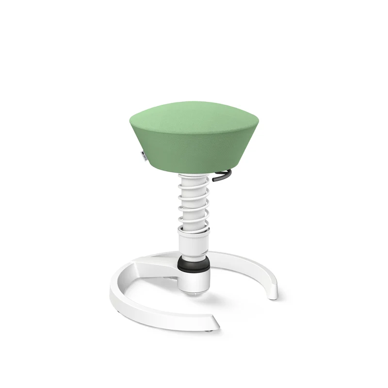 Aeris Swopper mit Gleiter (Weiß) – Ergonomischer Sitzhocker für aktives Sitzen