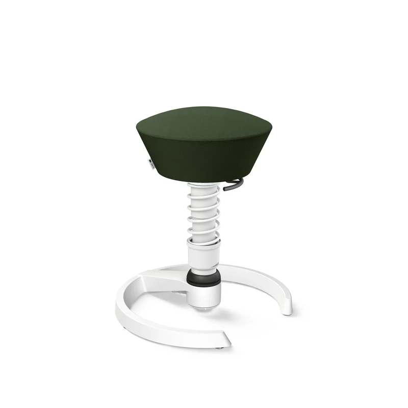 Aeris Swopper mit Gleiter (Weiß) – Ergonomischer Sitzhocker für aktives Sitzen