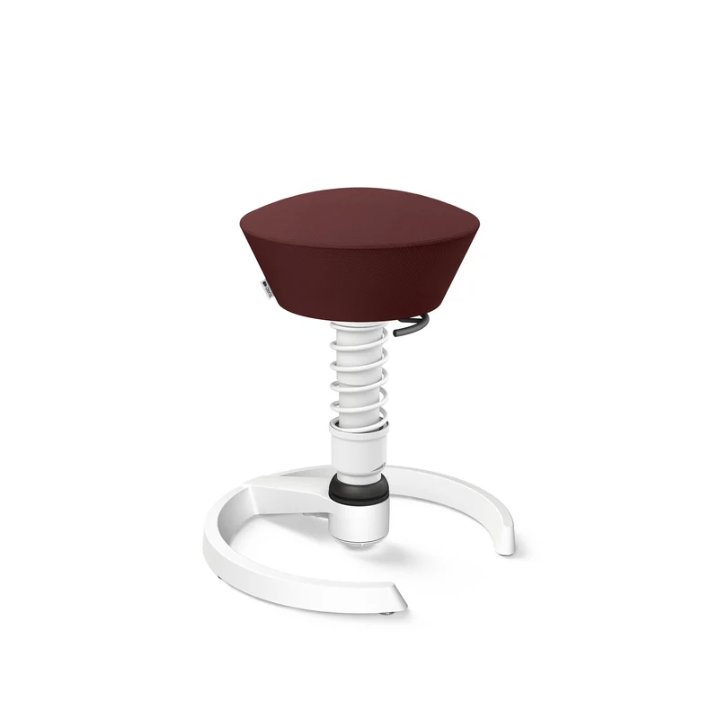 Aeris Swopper mit Gleiter (Weiß) – Ergonomischer Sitzhocker für aktives Sitzen