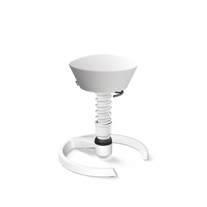 Aeris Swopper mit Gleiter (Weiß) – Ergonomischer Sitzhocker für aktives Sitzen