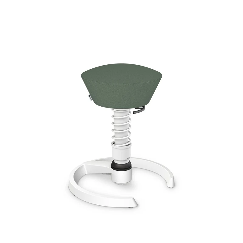 Aeris Swopper mit Gleiter (Weiß) – Ergonomischer Sitzhocker für aktives Sitzen