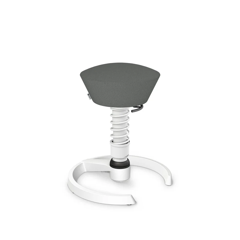 Aeris Swopper mit Gleiter (Weiß) – Ergonomischer Sitzhocker für aktives Sitzen