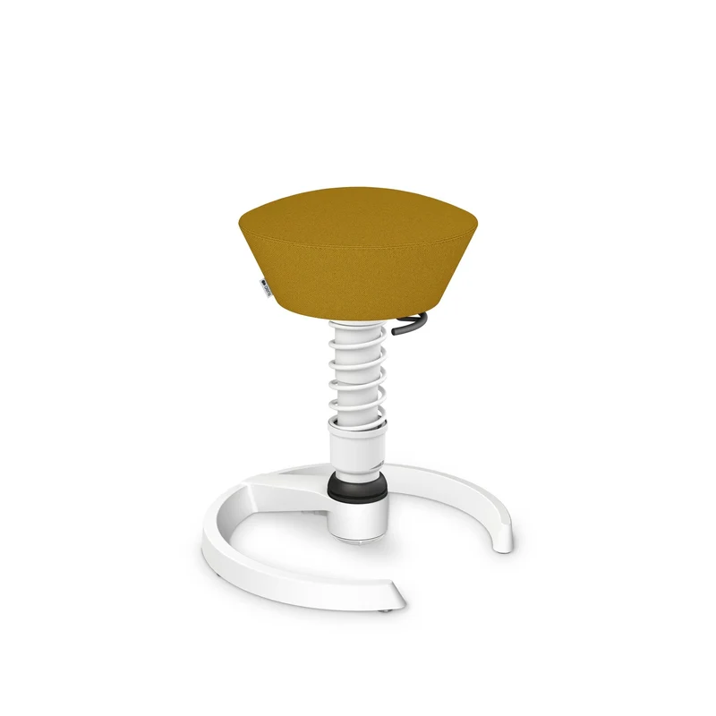 Aeris Swopper mit Gleiter (Weiß) – Ergonomischer Sitzhocker für aktives Sitzen