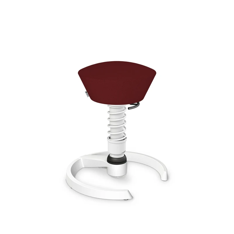 Aeris Swopper mit Gleiter (Weiß) – Ergonomischer Sitzhocker für aktives Sitzen