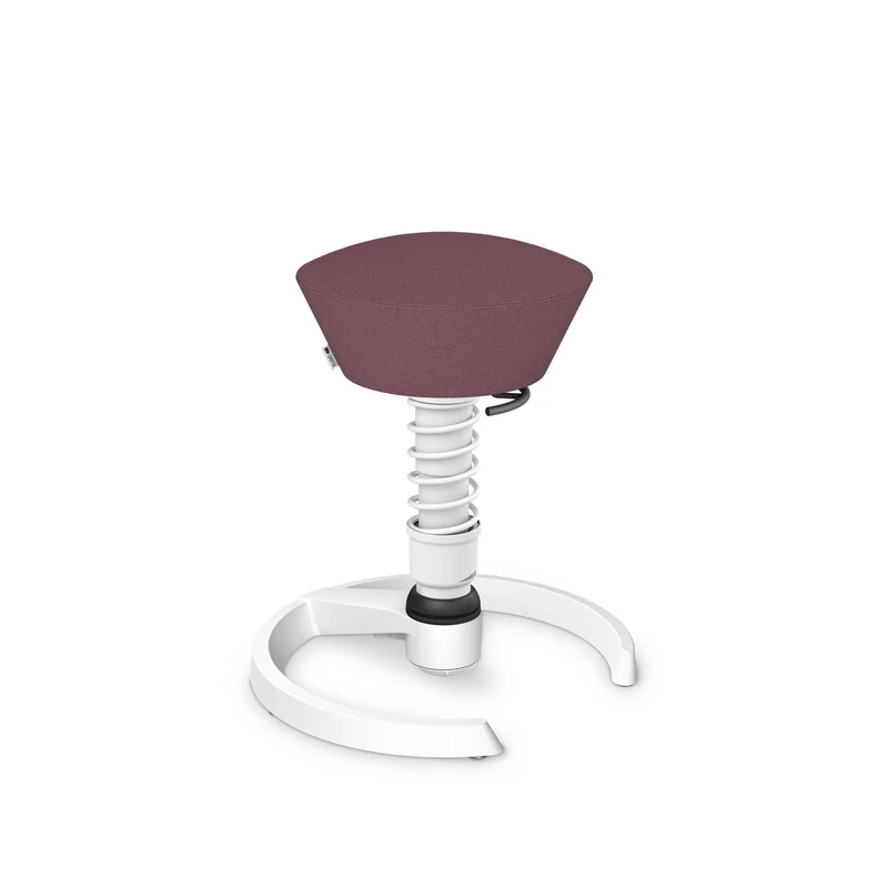 Aeris Swopper mit Gleiter (Weiß) – Ergonomischer Sitzhocker für aktives Sitzen