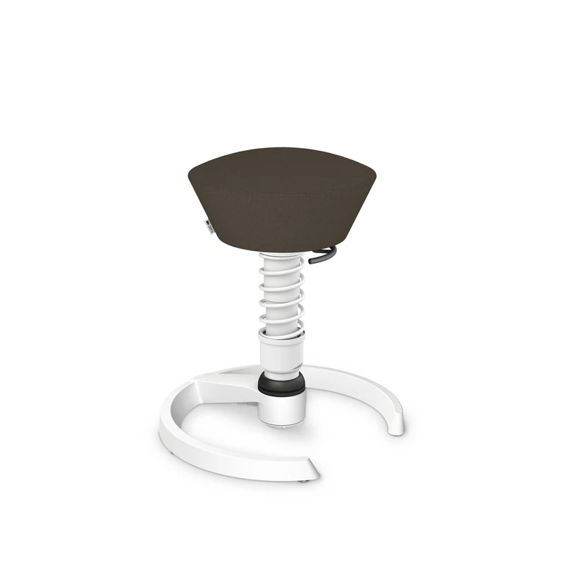 Aeris Swopper mit Gleiter (Weiß) – Ergonomischer Sitzhocker für aktives Sitzen