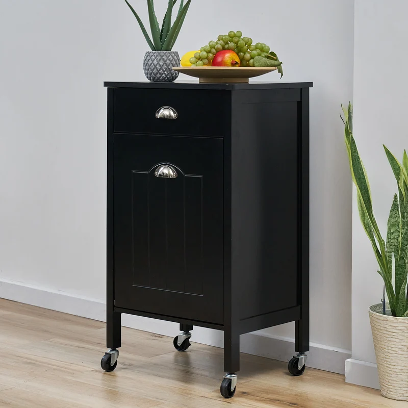 B-Ware Küchenwagen 2 Behälter Schwarz