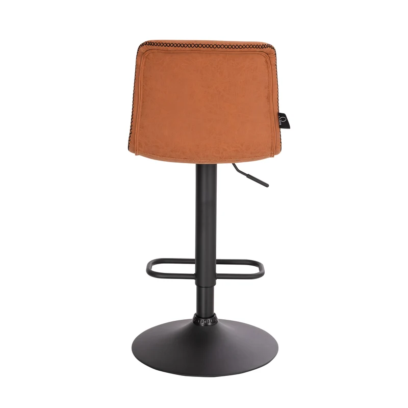 B-Ware 2er Set ALFIE Barhocker Kunstleder Cognac