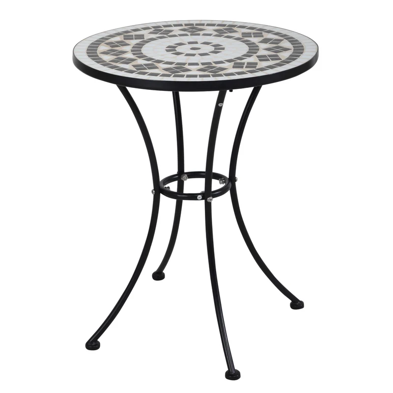 B-Ware Bistro Set Mosaik Schwarz