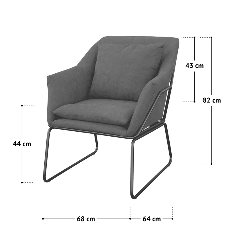B-Ware JOSIE Sessel Samt Blau